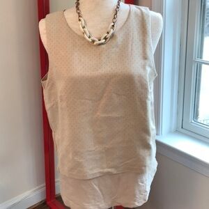 Banana Republic suede look layered zip back tank size medium